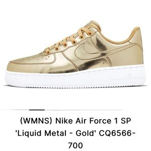 Gold AF1 Nikes